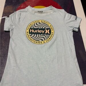 Hurley Light Blue Tee with Yellow and Navy Graphic